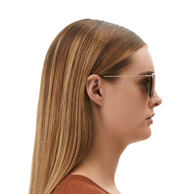 Round Sunglasses with Black Injected Frame - 5