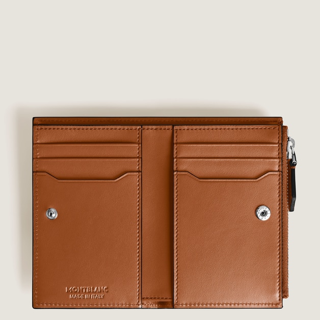 Mini Vertical Wallet 6cc in Corteccia Sfumato Leather - 5