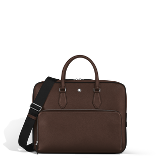 Medium Briefcase with Pocket in Sartorial Leather