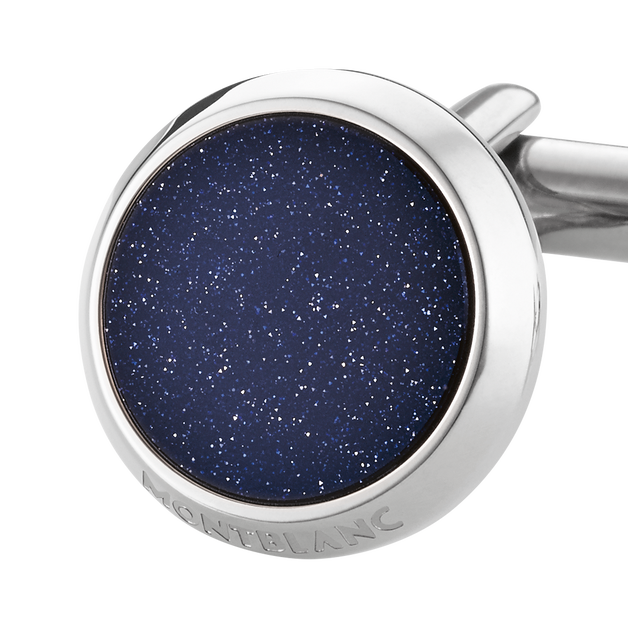 Meisterstück Cufflinks with Blue Goldstone Inlay - 4