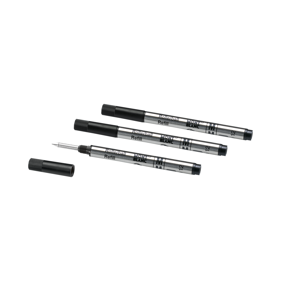 3x Rollerball Small Refills, Mystery Black - 2