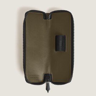 1-Pen Pouch with zip in Extreme Leather