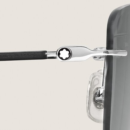 Squared Sunglasses with Silver-Coloured Metal Frame