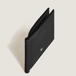 Wallet 6cc with Money Clip in Grain Leather
