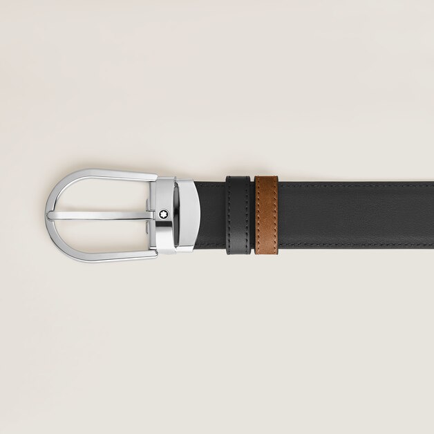 Horseshoe 30 mm Reversible Belt in Suede Leather - 3