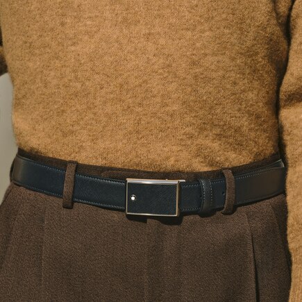 Marquetry Plate 30 mm Belt in Sartorial Leather