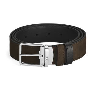 Everyday buckle brown/black 35mm reversible leather belt