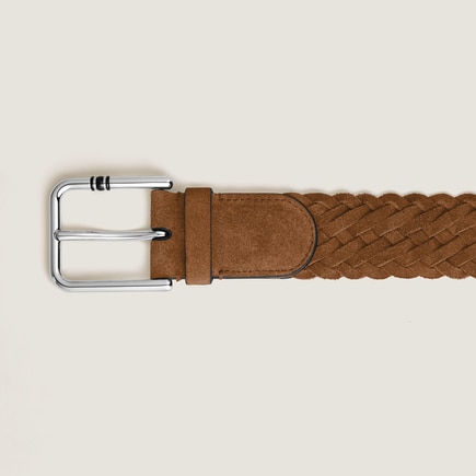 35 mm Belt in Suede with Square Meisterst&uuml;ck Buckle XL