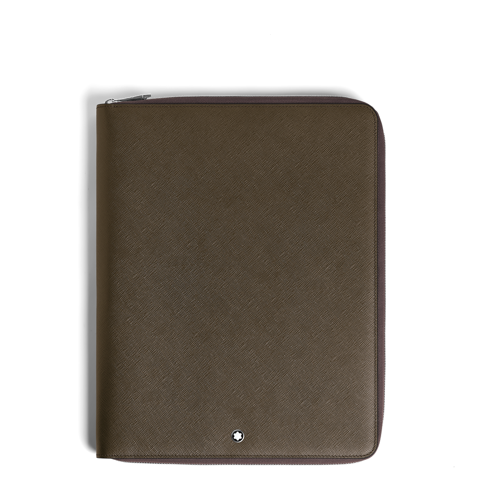 Medium Notebook Holder with zip in Sartorial Leather - 1