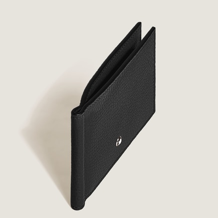 Wallet 6cc with Money Clip in Grain Leather