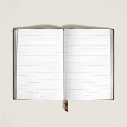 Medium Notebook in Ostrich-Embossed Leather, Lined Pages