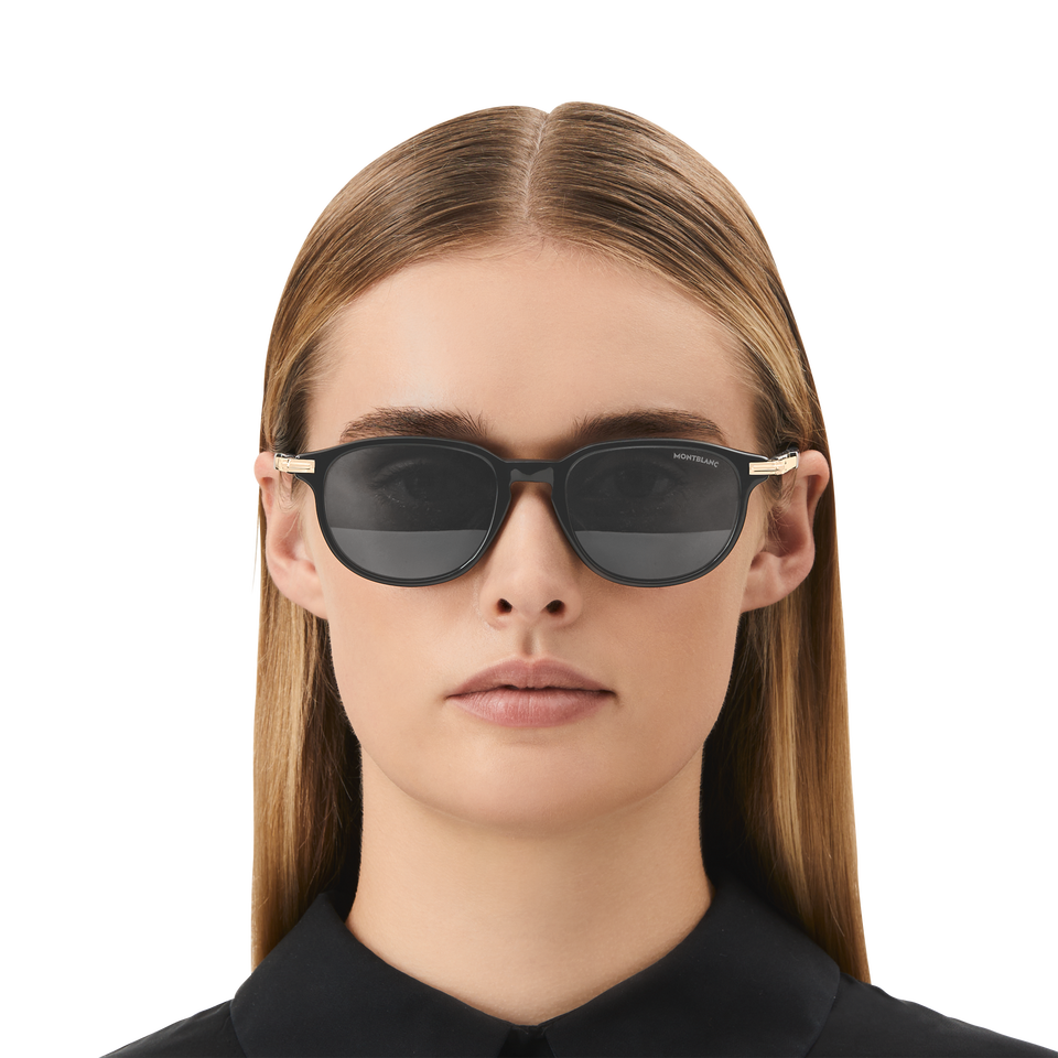 Squared Sunglasses with Black Acetate Frame - 3