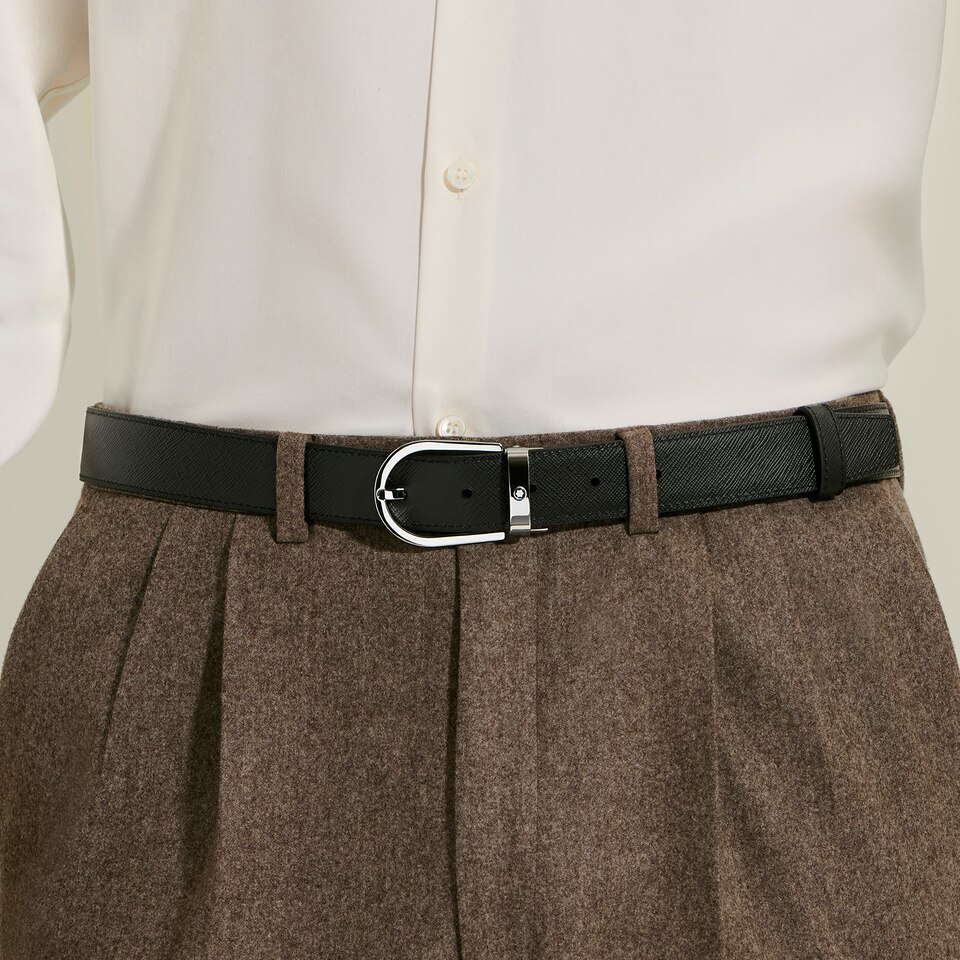 Horseshoe 30 mm Reversible Belt in Sartorial Leather - 2