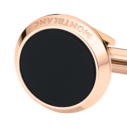 Boutons de Manchette Meisterst&uuml;ck avec Incrustation d'Onyx