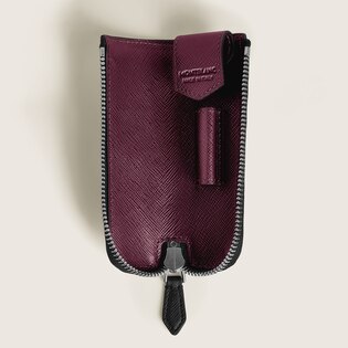 1-Pen Pouch Heritage Rouge Et Noir Baby in Sartorial Leather