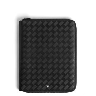 Medium Notebook Holder with zip in Extreme Leather