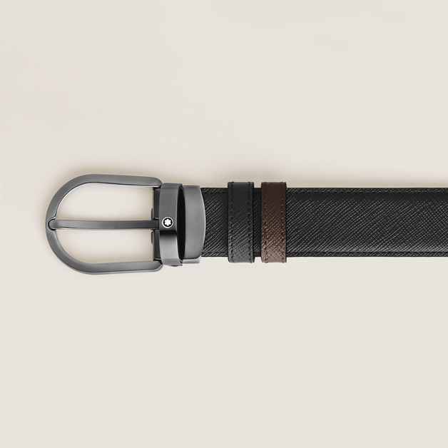 Ceinture R&eacute;versible Fer &agrave; Cheval 30 mm en Cuir Sartorial - 3