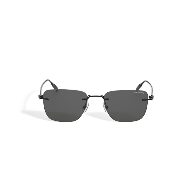 Squared Sunglasses with Black Metal Frame - 1