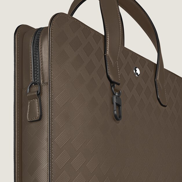 Thin Briefcase in Extreme Leather - 3