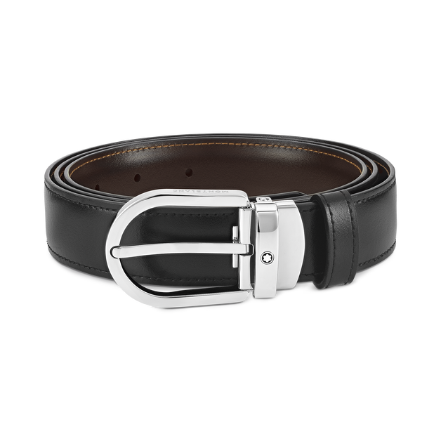 Horseshoe 30 mm Reversible Belt in Leather - 1