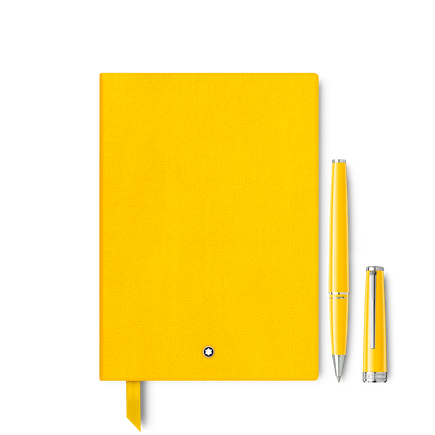 Set with PIX Yellow Rollerball & Medium Notebook, Lined Pages