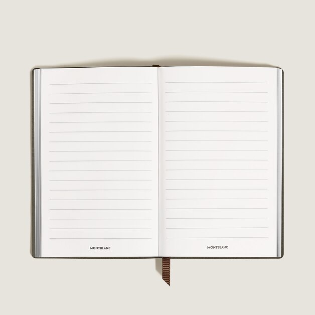 Cuaderno Peque&ntilde;o de Piel con Grabado Avestruz, P&aacute;ginas con L&iacute;neas - 2