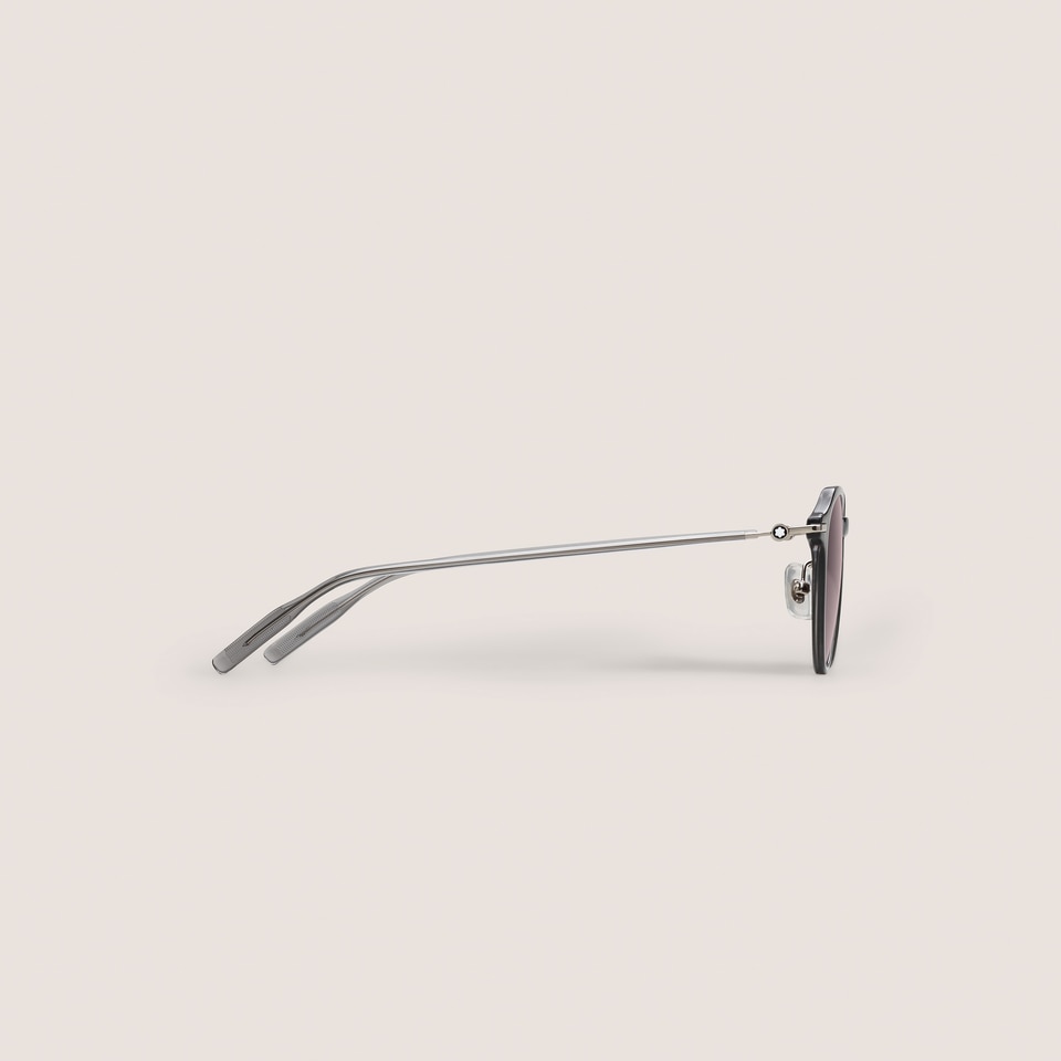 Runde Sonnenbrille mit grauem Spritzgussrahmen - 2