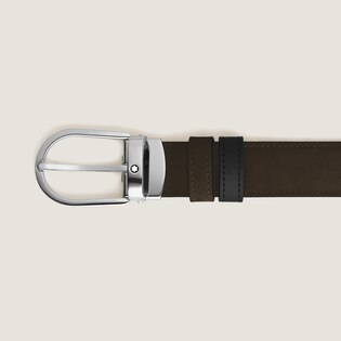 Horseshoe 30 mm Reversible Belt in Suede Leather 