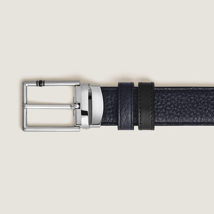 35 mm Reversible Belt in Grain Leather with Rectangular Meisterst&uuml;ck Buckle