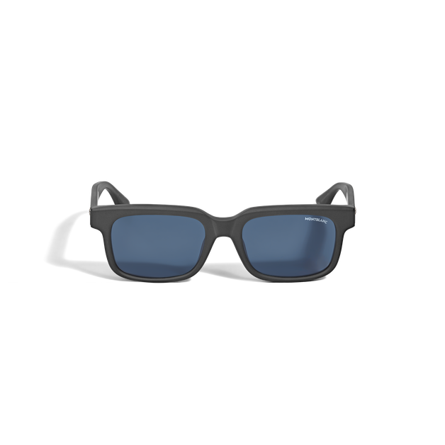 Squared Sunglasses with Black Acetate Frame - 1