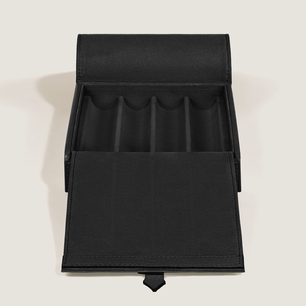 Travel Box for 4 Writing Instruments in Grained Leather - 4