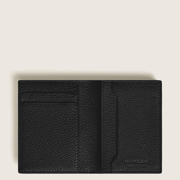 Portacarte 4 Tasche in Pelle con Grana - 4