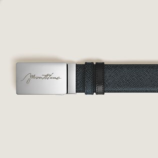 35 mm Reversible Belt in Sartorial Leather with Plate Buckle