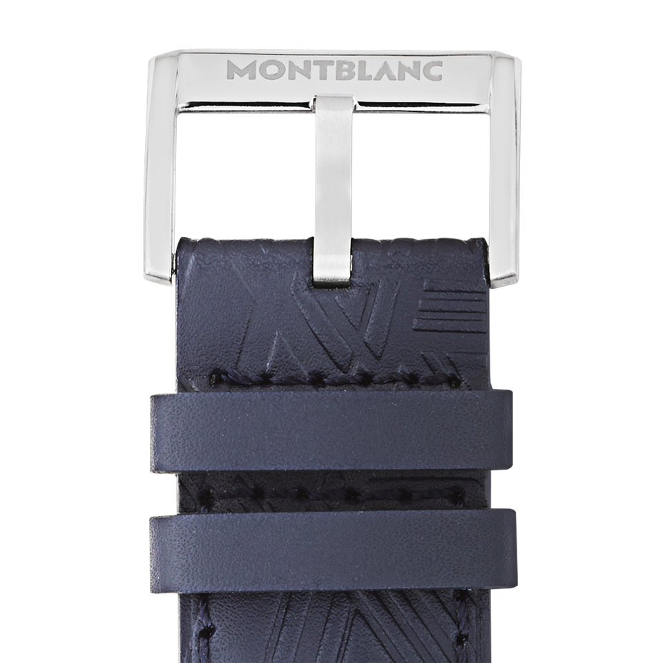 Blue calf strap with gray pin buckle - 2