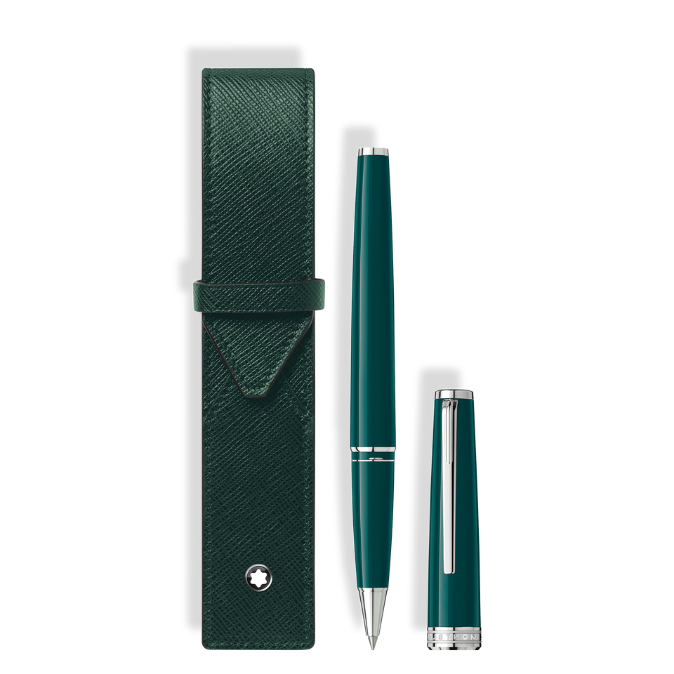 Set with PIX Deep Green Rollerball & Montblanc Envelope 1-Pen Pouch - 1