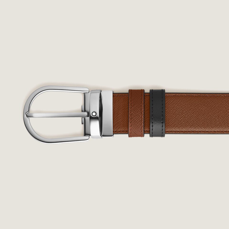 Horseshoe 35 mm Reversible Belt in Sartorial Leather - 2