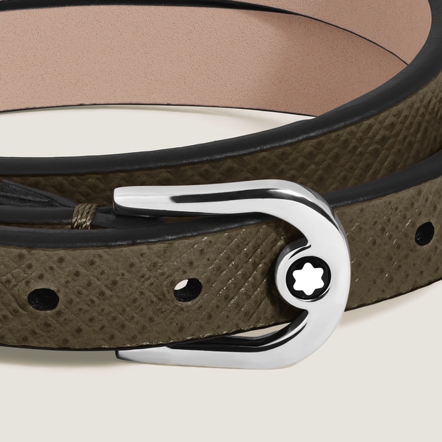 Horseshoe Buckle Adjustable Bracelet in Sartorial Leather - 2