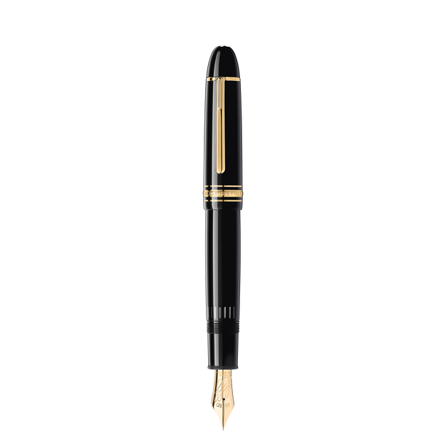 Stylo plume Meisterstück résine et or jaune, plume flexible - 1