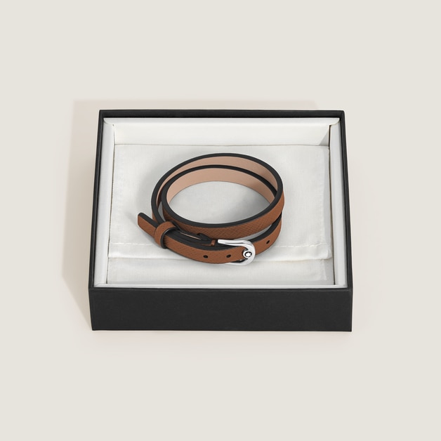 Horseshoe Buckle Adjustable Bracelet in Sartorial Leather - 3