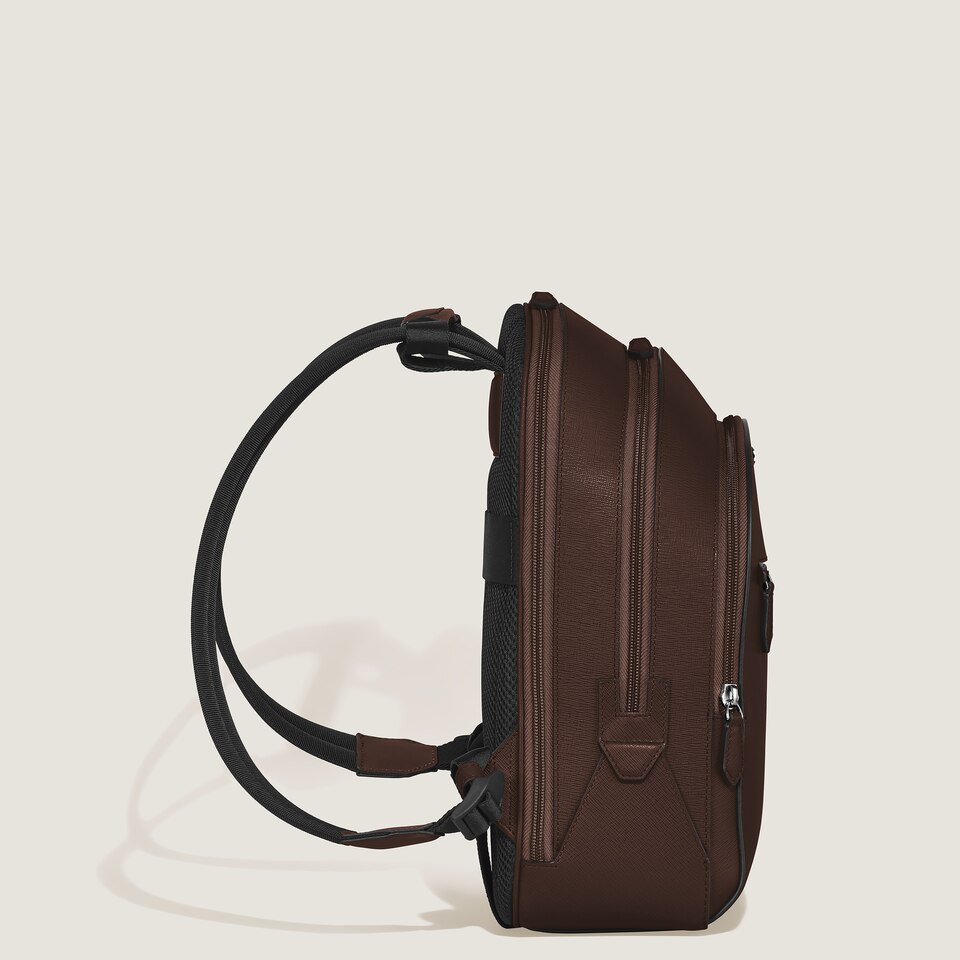 Medium Backpack with 3 Compartments in Sartorial Leather - 5