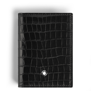 Card Holder 4cc in Croco-Embossed Leather