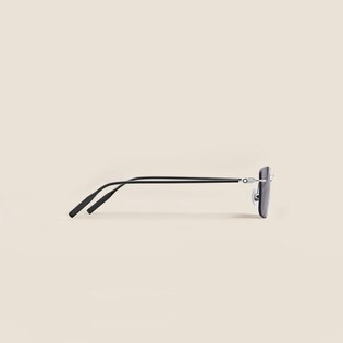 Rectangular Sunglasses with Silver-Coloured Metal Frame