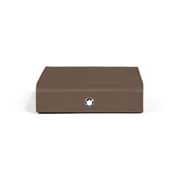 Coffret de Voyage pour 4&nbsp;Instruments d&rsquo;&Eacute;criture en Cuir Grain&eacute; - 1