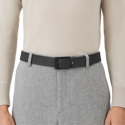 Cinturón Reversible de Piel Sartorial de 35 mm con Hebilla Rectangular