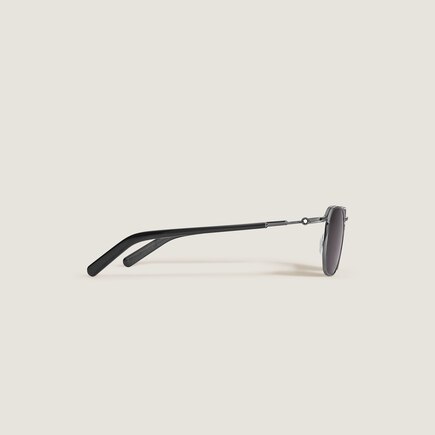 Squared Sunglasses with Grey Metal Frame