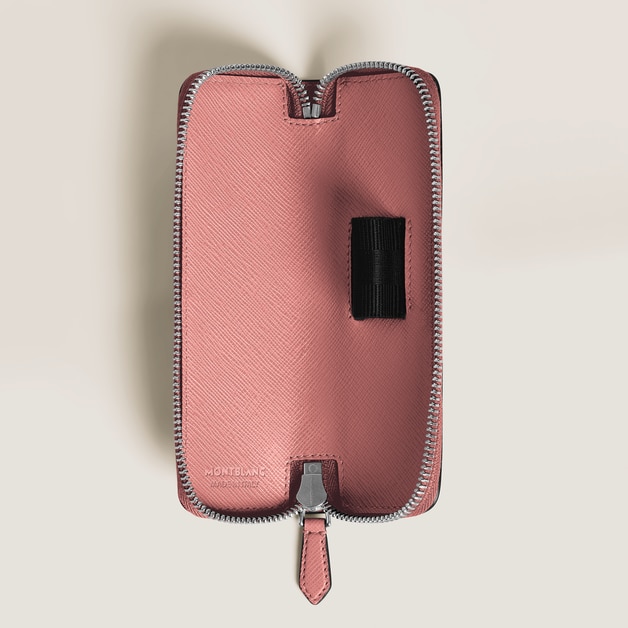 1-Pen Pouch with zip in Sartorial Leather - 5