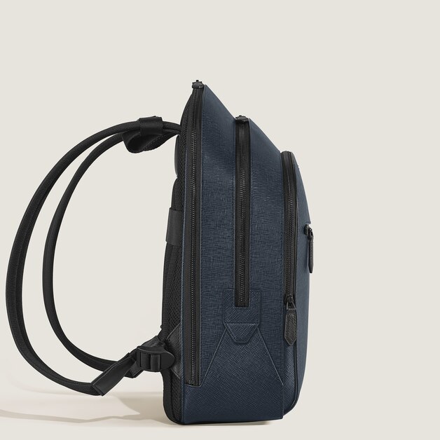 Medium Backpack with 3 Compartments in Sartorial Leather - 5