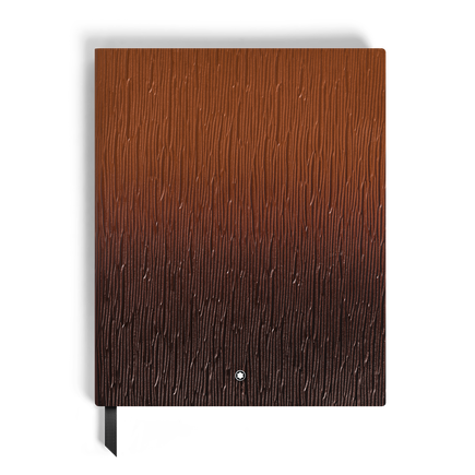 Large Notebook in Corteccia Sfumato Leather, Lined Pages