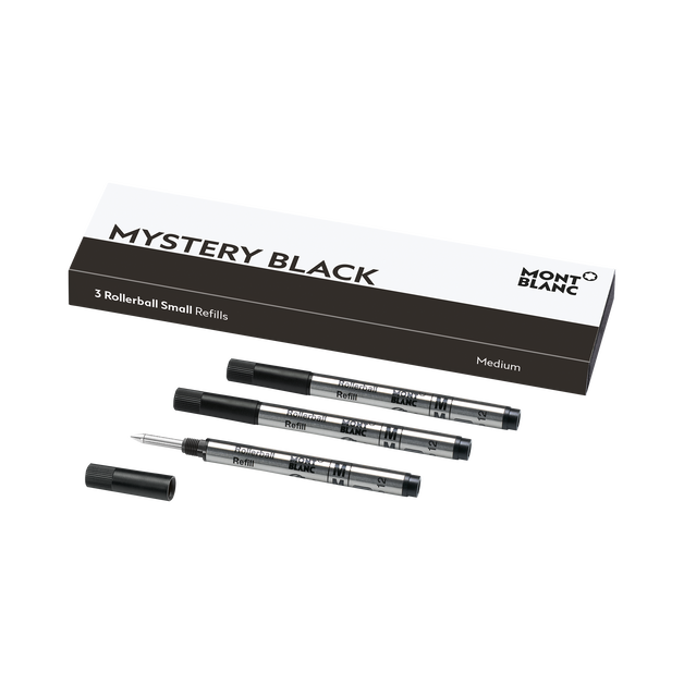 3x Rollerball Small Refills, Mystery Black - 1