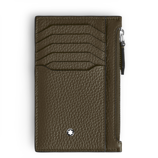 Kartenetui 8 cc mit Rei&szlig;verschluss aus Grain Leder